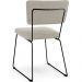 Cadeira Decorativa Estofada Para Sala De Jantar Base Em Aço Allana L02 Bouclê Creme - Lyam Decor