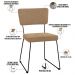Cadeira Decorativa Estofada Para Sala De Jantar Base Em Aço Allana L02 Bouclê Mostarda - Lyam Decor