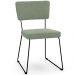 Cadeira Decorativa Estofada Para Sala De Jantar Base Em Aço Allana L02 Bouclê Oliva - Lyam Decor
