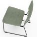 Cadeira Decorativa Estofada Para Sala De Jantar Base Em Aço Allana L02 Bouclê Oliva - Lyam Decor