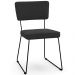 Cadeira Decorativa Estofada Para Sala De Jantar Base Em Aço Allana L02 Bouclê Preto - Lyam Decor