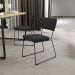Cadeira Decorativa Estofada Para Sala De Jantar Base Em Aço Allana L02 Bouclê Preto - Lyam Decor