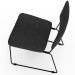 Cadeira Decorativa Estofada Para Sala De Jantar Base Em Aço Allana L02 Bouclê Preto - Lyam Decor