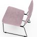 Cadeira Decorativa Estofada Para Sala De Jantar Base Em Aço Allana L02 Bouclê Rosê - Lyam Decor