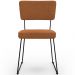 Cadeira Decorativa Estofada Para Sala De Jantar Base Em Aço Allana L02 Bouclê Terracota - Lyam Decor