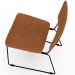Cadeira Decorativa Estofada Para Sala De Jantar Base Em Aço Allana L02 Bouclê Terracota - Lyam Decor