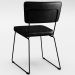 Cadeira Decorativa Estofada Para Sala De Jantar Base Em Aço Allana L02 Couríssimo Preto - Lyam Decor
