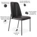 Cadeira Decorativa Estofada Para Sala De Jantar Bella L02 Couríssimo Preto - Lyam Decor