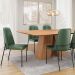 Cadeira Decorativa Estofada Para Sala De Jantar Bella L02 Couríssimo Verde - Lyam Decor