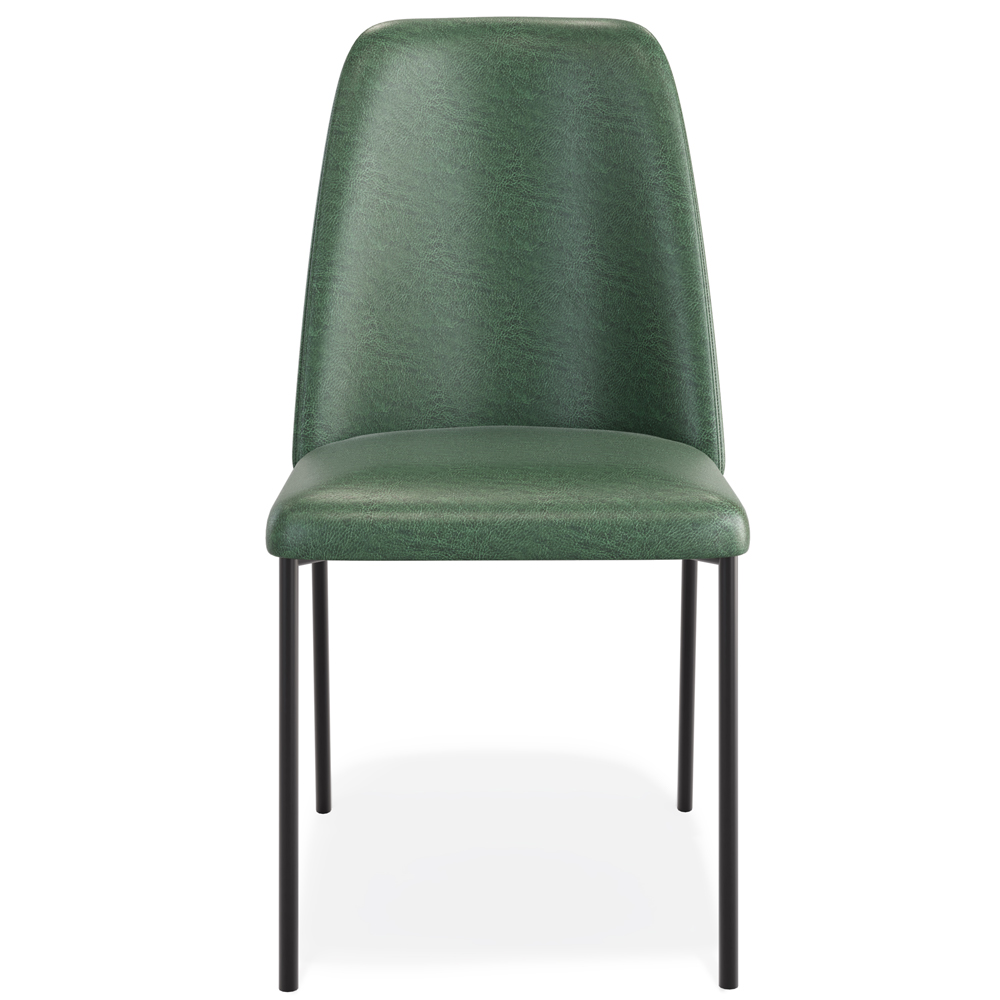 Cadeira Decorativa Estofada Para Sala De Jantar Bella L02 Couríssimo Verde - Lyam Decor