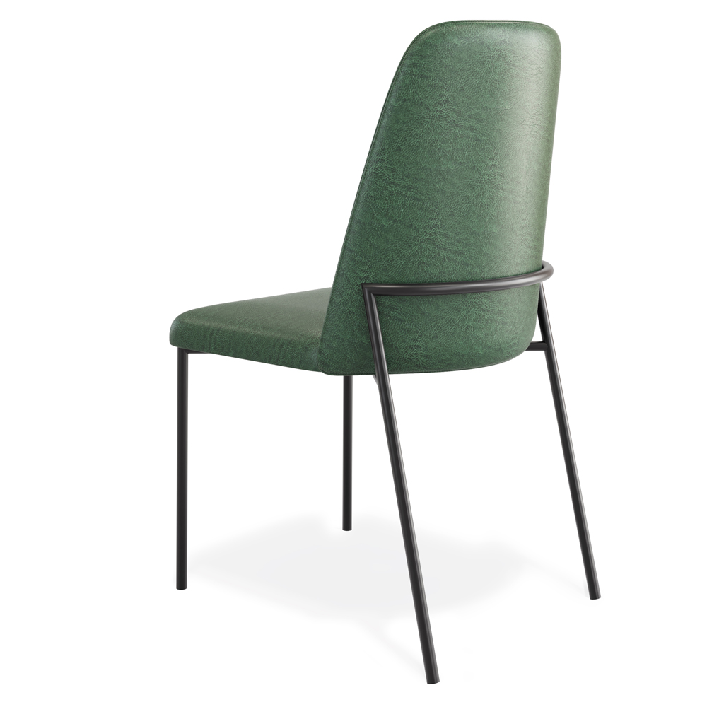 Cadeira Decorativa Estofada Para Sala De Jantar Bella L02 Couríssimo Verde - Lyam Decor