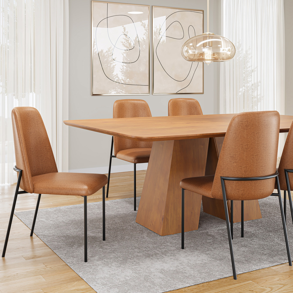 Cadeira Decorativa Estofada Para Sala De Jantar Bella L02 Couríssimo Whisky - Lyam Decor