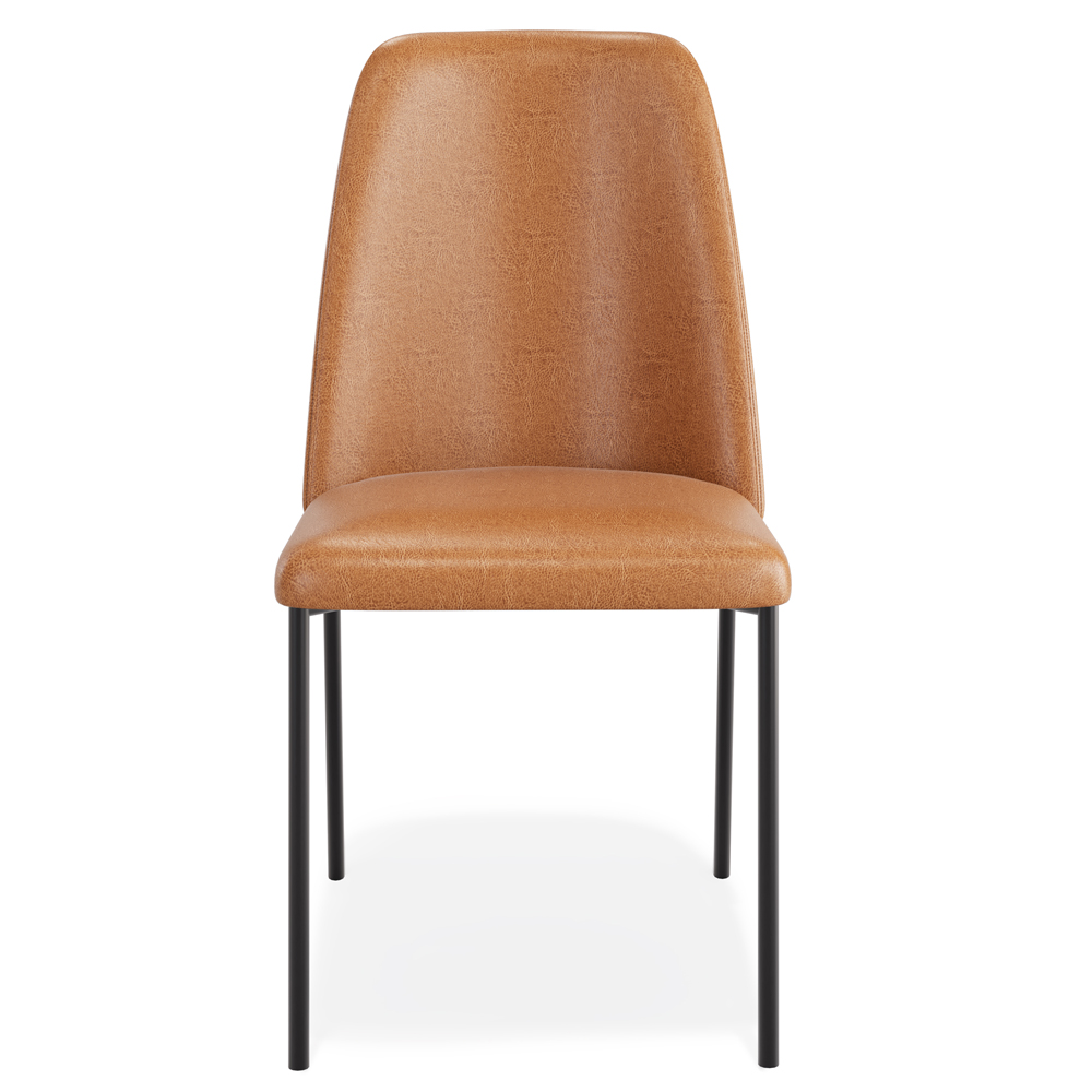 Cadeira Decorativa Estofada Para Sala De Jantar Bella L02 Couríssimo Whisky - Lyam Decor