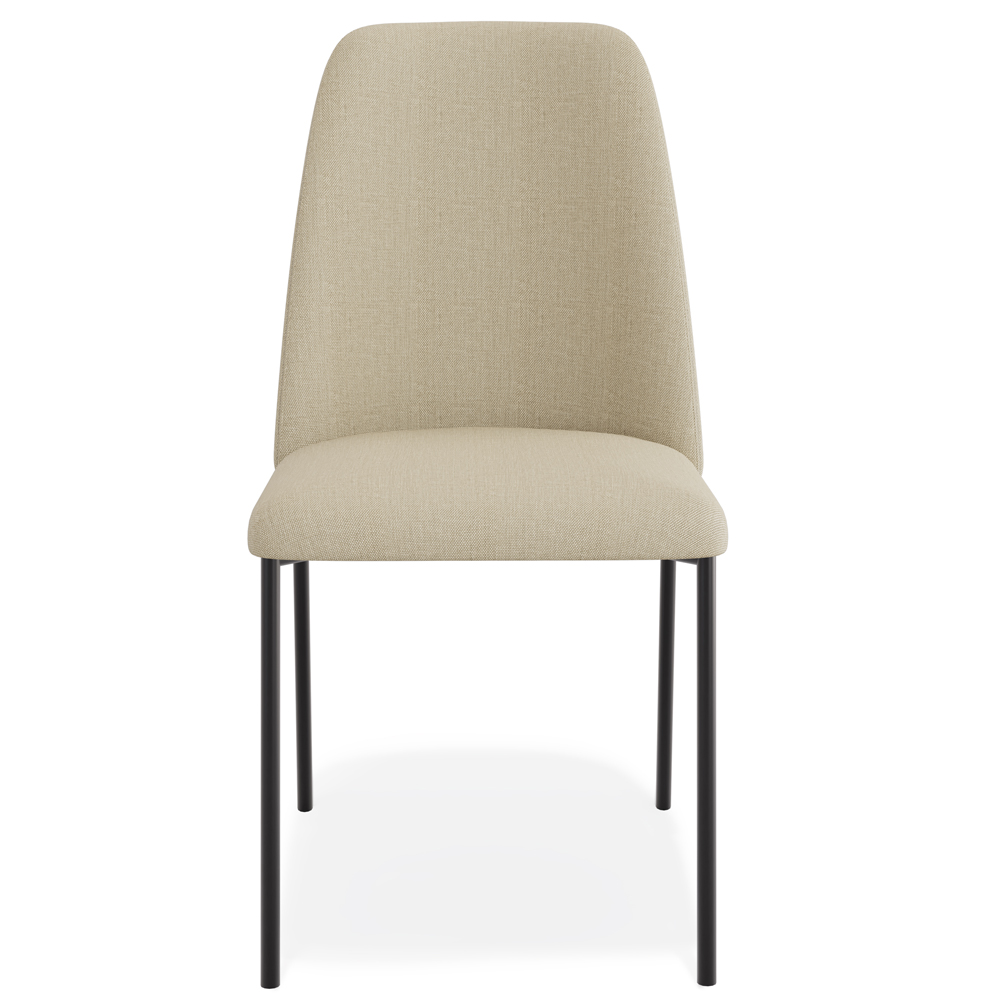 Cadeira Decorativa Estofada Para Sala De Jantar Bella L02 Linho Bege Escuro - Lyam Decor