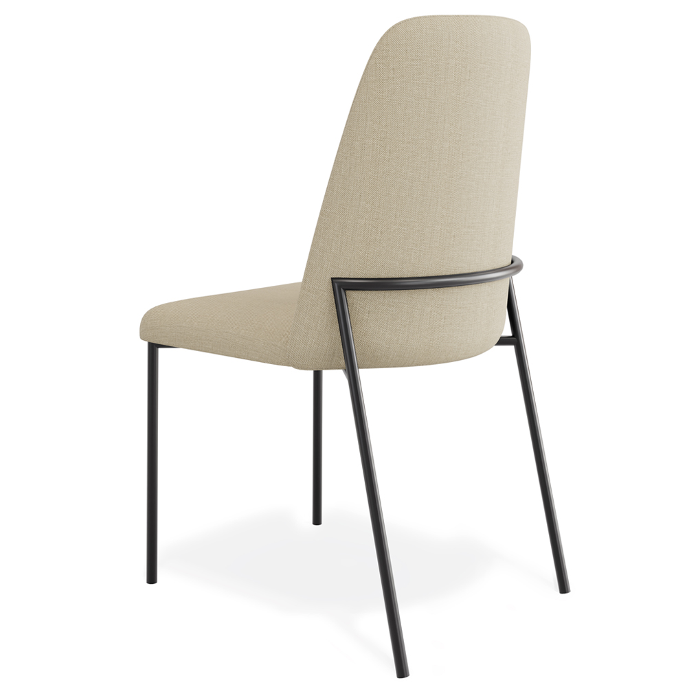 Cadeira Decorativa Estofada Para Sala De Jantar Bella L02 Linho Bege Escuro - Lyam Decor