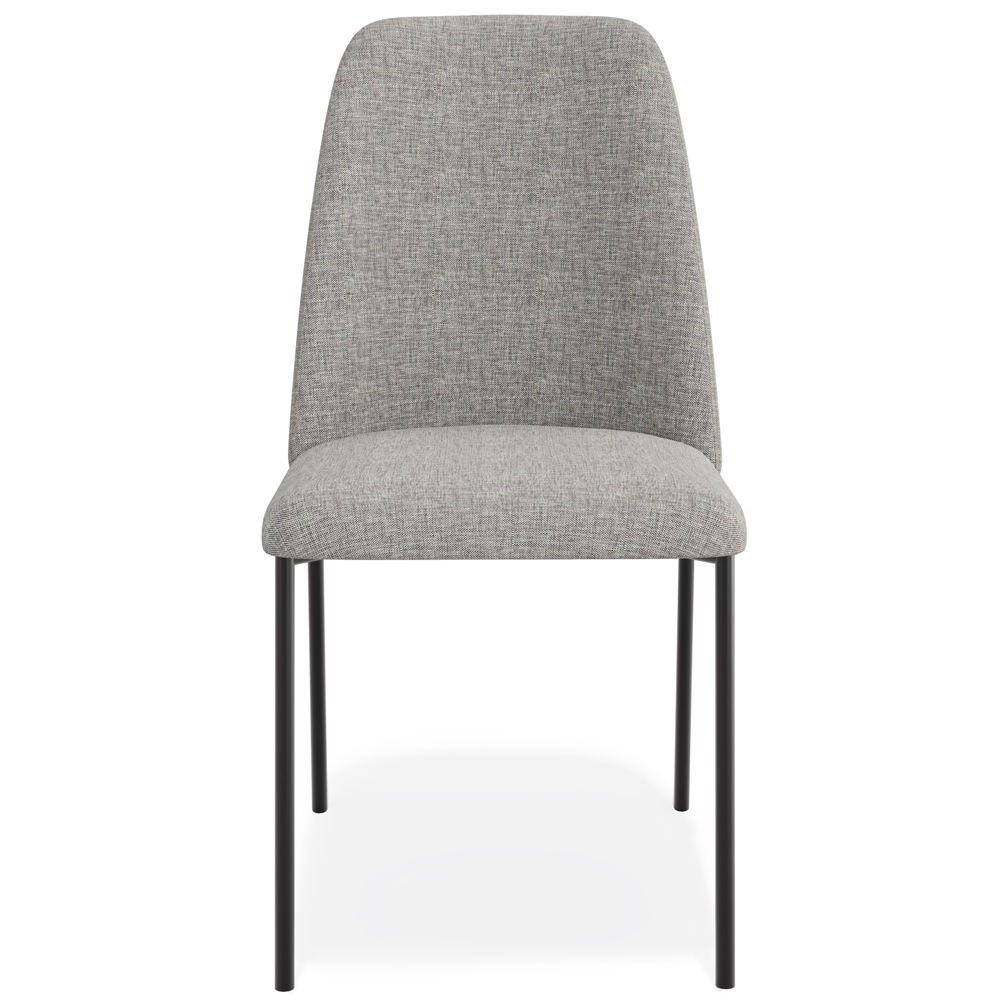 Cadeira Decorativa Estofada Para Sala De Jantar Bella L02 Linho Cinza Escuro - Lyam Decor