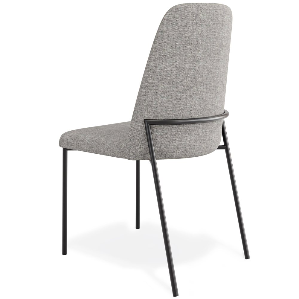 Cadeira Decorativa Estofada Para Sala De Jantar Bella L02 Linho Cinza Escuro - Lyam Decor