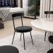 Cadeira Decorativa Estofada Para Sala De Jantar Haia F01 Couríssimo Preto - Lyam Decor
