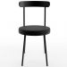 Cadeira Decorativa Estofada Para Sala De Jantar Haia F01 Couríssimo Preto - Lyam Decor