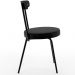 Cadeira Decorativa Estofada Para Sala De Jantar Haia F01 Couríssimo Preto - Lyam Decor