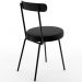 Cadeira Decorativa Estofada Para Sala De Jantar Haia F01 Couríssimo Preto - Lyam Decor