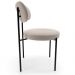 Cadeira Decorativa Estofada Para Sala De Jantar Louise L02 Bouclê Creme  - Lyam Decor
