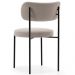 Cadeira Decorativa Estofada Para Sala De Jantar Louise L02 Bouclê Creme  - Lyam Decor