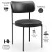 Cadeira Decorativa Estofada Para Sala De Jantar Louise L02 Couríssimo Preto  - Lyam Decor