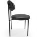 Cadeira Decorativa Estofada Para Sala De Jantar Louise L02 Couríssimo Preto  - Lyam Decor