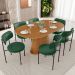 Cadeira Decorativa Estofada Para Sala De Jantar Louise L02 Couríssimo Verde  - Lyam Decor