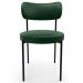 Cadeira Decorativa Estofada Para Sala De Jantar Louise L02 Couríssimo Verde  - Lyam Decor