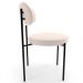 Cadeira Decorativa Estofada Para Sala De Jantar Louise L02 Suede Bege  - Lyam Decor