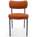 Cadeira Decorativa Estofada Para Sala De Jantar Louise L02 Tecido Terracota  - Lyam Decor