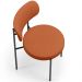 Cadeira Decorativa Estofada Para Sala De Jantar Louise L02 Tecido Terracota  - Lyam Decor