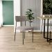 Cadeira Decorativa Estofada Para Sala De Jantar Melina L02 Bouclê Bege  - Lyam Decor