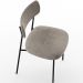 Cadeira Decorativa Estofada Para Sala De Jantar Melina L02 Bouclê Bege  - Lyam Decor
