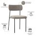 Cadeira Decorativa Estofada Para Sala De Jantar Melina L02 Bouclê Bege  - Lyam Decor
