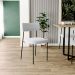 Cadeira Decorativa Estofada Para Sala De Jantar Melina L02 Bouclê Cinza - Lyam Decor