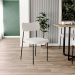 Cadeira Decorativa Estofada Para Sala De Jantar Melina L02 Bouclê Cru - Lyam Decor