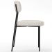 Cadeira Decorativa Estofada Para Sala De Jantar Melina L02 Bouclê Cru - Lyam Decor