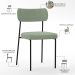 Cadeira Decorativa Estofada Para Sala De Jantar Melina L02 Bouclê Oliva  - Lyam Decor