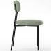 Cadeira Decorativa Estofada Para Sala De Jantar Melina L02 Bouclê Oliva  - Lyam Decor