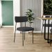 Cadeira Decorativa Estofada Para Sala De Jantar Melina L02 Bouclê Preto - Lyam Decor