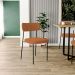 Cadeira Decorativa Estofada Para Sala De Jantar Melina L02 Bouclê Terracota  - Lyam Decor