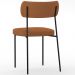 Cadeira Decorativa Estofada Para Sala De Jantar Melina L02 Bouclê Terracota  - Lyam Decor