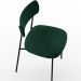 Cadeira Decorativa Estofada Para Sala De Jantar Melina L02 Bouclê Verde - Lyam Decor