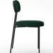 Cadeira Decorativa Estofada Para Sala De Jantar Melina L02 Bouclê Verde - Lyam Decor