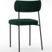 Cadeira Decorativa Estofada Para Sala De Jantar Melina L02 Bouclê Verde - Lyam Decor