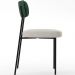 Cadeira Decorativa Estofada Para Sala De Jantar Melina L02 Facto Verde Musgo Bouclê Creme - Lyam Decor