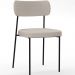 Cadeira Decorativa Estofada Para Sala De Jantar Melina L02 Linho Cru - Lyam Decor
